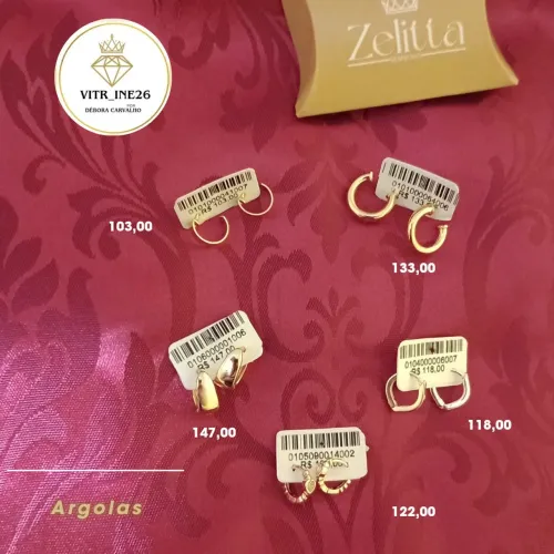 Argolas  e brincos Zelitta Semijoias - Lindas e Elegantes!