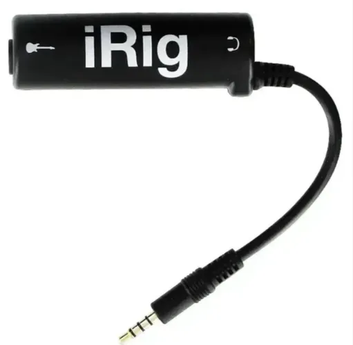 Interface Irig P/ Guitarra, Baixo, Teclado, Microfone e Lives no Celular