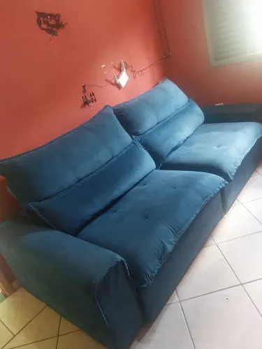 Sofa retratil azul