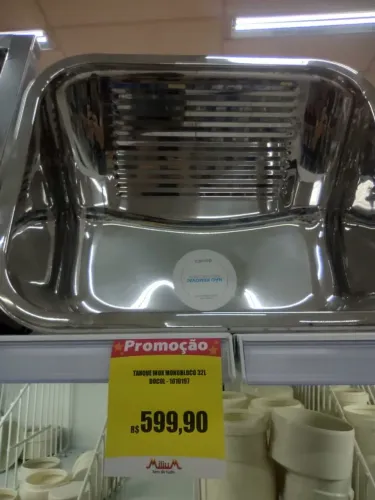 TANQUE DE ROUPA DA MARCA TRAMONTINA INOX AINDA COM ETIQUETA