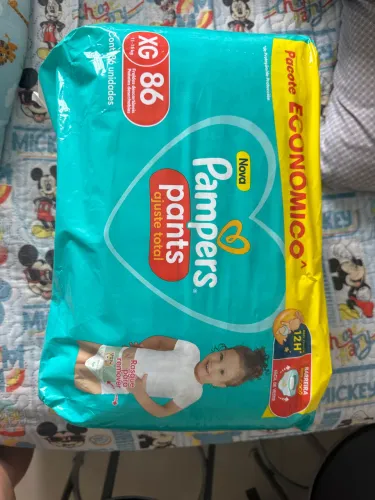 Fralda Pampers Pants ajuste total XG com 86 fraldas