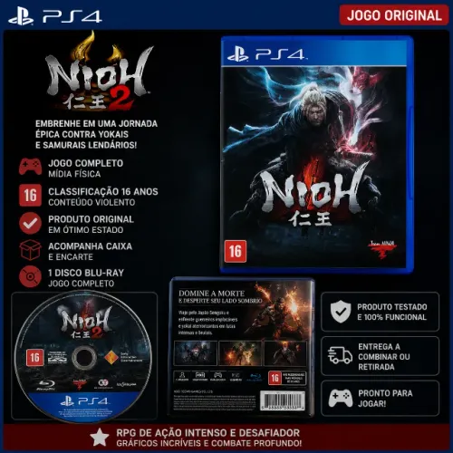 Nioh PS4 Original | Mídia Física | Jogo Completo