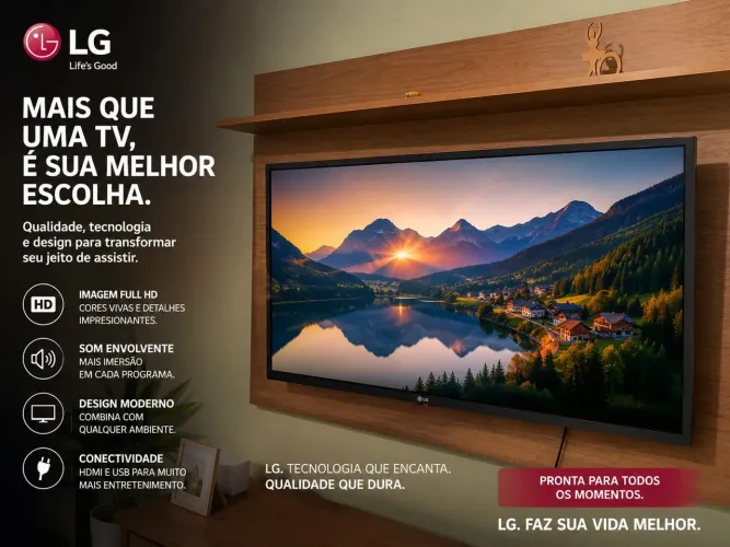 TV LG 49" POLEGADAS Crystal Full HD
