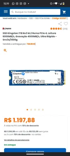 SSD 1TB NOVO 