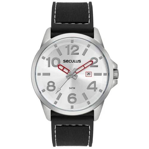 Relógio Seculus Masculino Pulseira De Silicone 