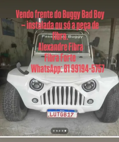 Vendo frente do Buggy Bad boy, instalada ou só a peça de fibra.whats: *57