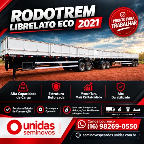 RODOTREM LIBRELATO ECO 2021 CARGA SECA GUARDA BAIXA