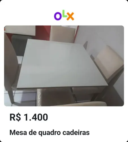 Mesa 4 cadeiras 