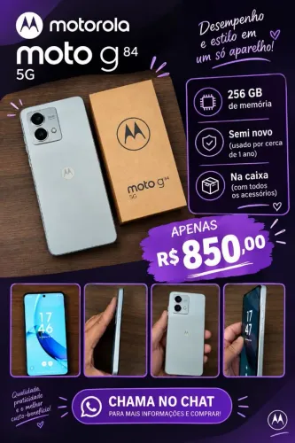 Vendo celular usado novíssimo Motorola G84 5G.