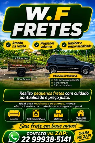 PEQUENOS FRETES EM RIO DAS OSTRAS E REGIÃO