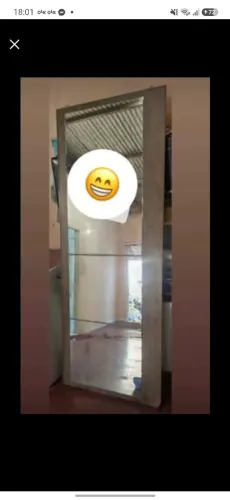 Espelho porta de guarda-roupa 4 repartições 