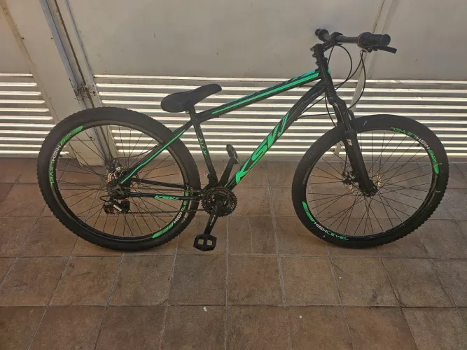 Bicicleta Aro 29 Aço Carbono Freios A Disco Suspensão 21 Velocidades