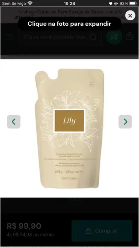 Refil hidratante lily