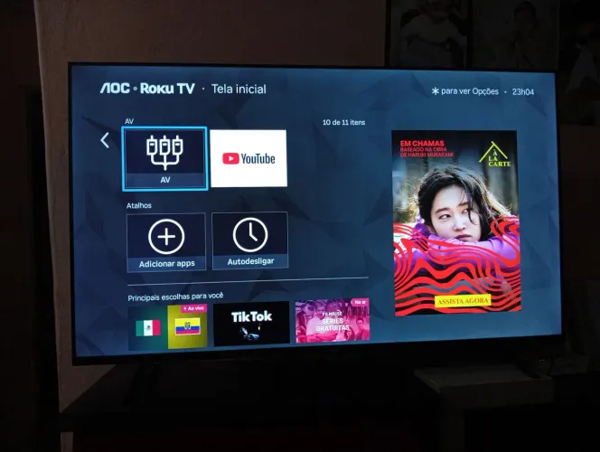 Vendo TV smart 50 polegadas AOC Roku