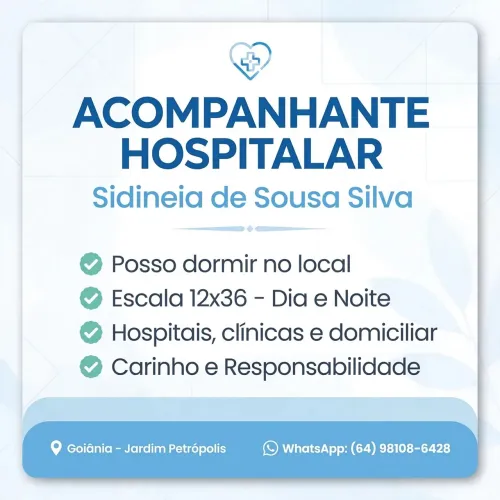 Ofereço meus serviços de acompanhante hospitalar 