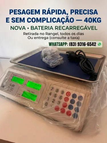 Balança Digital Eletrônica Comercial 40kg Precisão Mercado