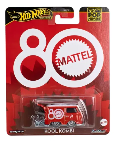 Hot Wheels Kool Kombi Pop Culture 80 Anos - Mattel Vermelho