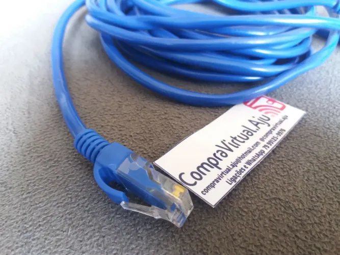 Cabos de Rede com Plug RJ-45, vários tamanhos, prontos para uso 
