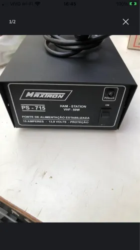 Fonte maxtron PS - 715 VHF 50w 15 am 13,,8volts