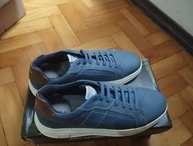 Sapato Ferracini azul marinho 