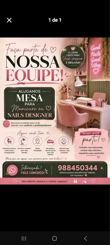 Aluguel mesa manicure