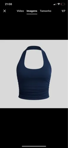 blusa da shein azul 