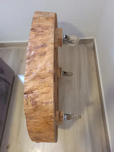 Mesa de centro madeira maciça 1 por 1.