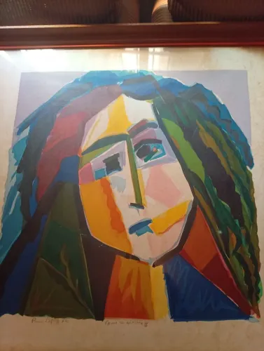 Quadro antigo prova do artista Paco Lopez