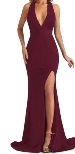 Vestido Longo Bordô Feminino M