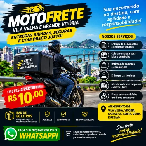 Motofrete Vila Velha e Grande Vitória | Entregas e Encomendas.