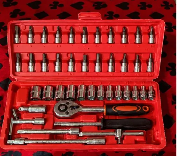 ? Kit ferramentas 46 peças caixa 3D NOVO
