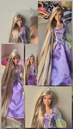 Barbie Rapunzel custom (sobre encomenda)