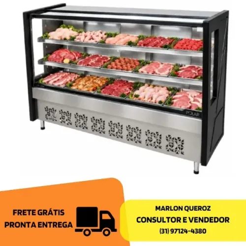 Balcão Avícola Preto 1,75M Polar