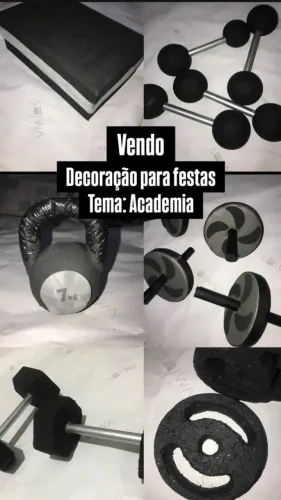 Decoração de festa academia