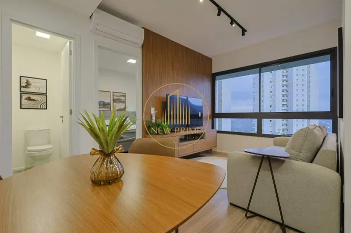 Apartamento de 1 suíte, totalmente mobiliado no High Line Square com 1 vaga de garagem