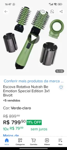 Escova rotatória Polishop semi nova na caixa