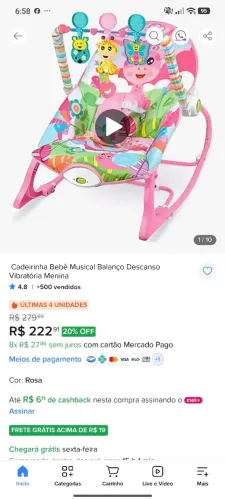 Cadeirinha de descanso