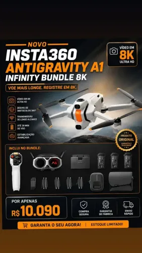 Drone premium com gravação Ultra HD 8K, estabilidade avançada e voo inteligente.