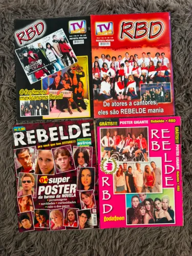 Lote de revistas pôster Rebelde