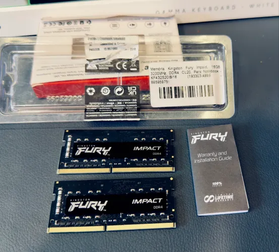 2 MEMÓRIAS RAM 32GB DDR4 FURY IMPACT NOTEBOOK