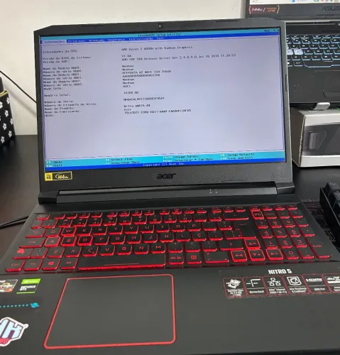 Acer nitro 5 - Ryzen 7 - 1650 T.I