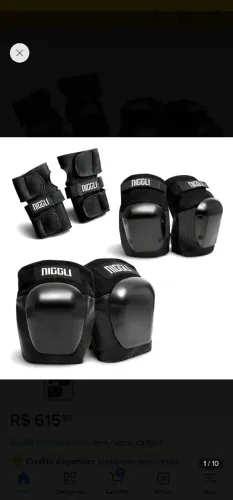 KIT PROTEÇÃO SKATE PATINS NIGGLI SEMIPRO