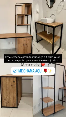 Móveis estilo industrial - Retirada até 27/08 Jardim Atlântico