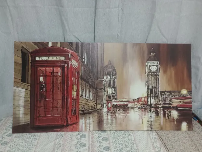 Quadro c/ Imagem de Londres formato panorâmico 