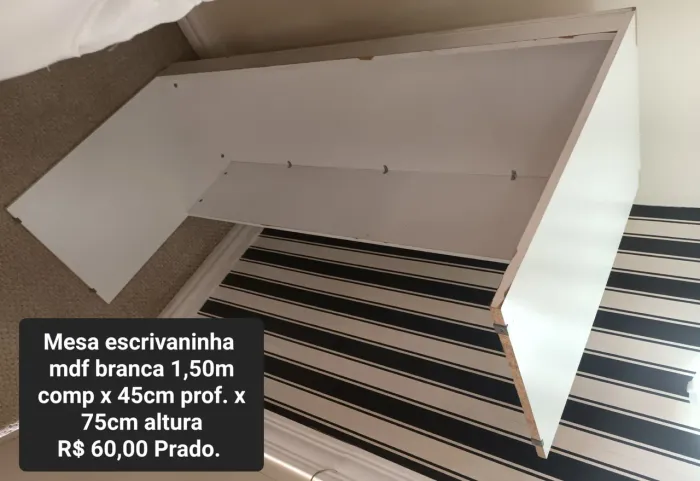 Mesa mdf branca 1,50m