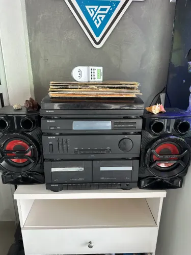 Toca disco vitrola 3 em 1