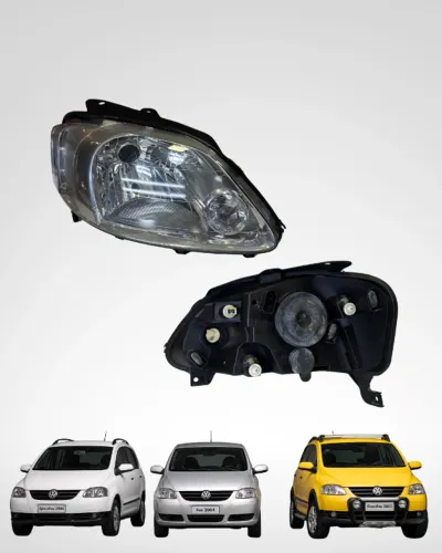Farol Direito Fox SpaceFox CrossFox  2004 A 2009 VW01061B-DE Original Usado 