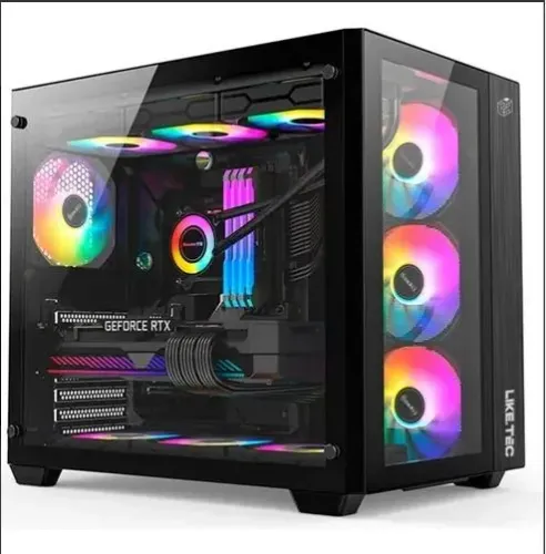 Gabinete gamer Atlas Zeus com 6fan argb alta qualidade