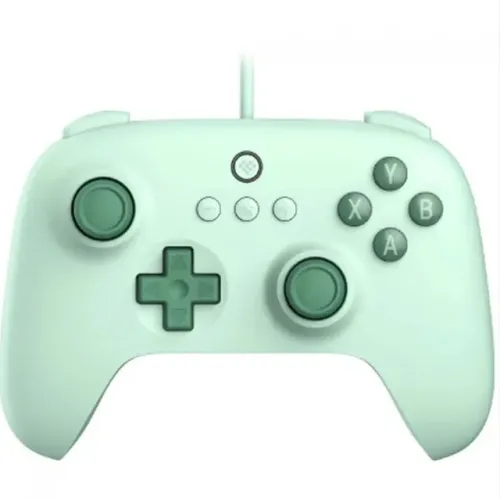 Controle 8BitDo Ultimate C com fio USB verde para PC Android e Steam Deck