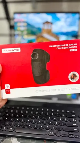 Joelheira com Aquecimento Massageador para Joelho TMT AM085 Preto